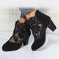 VelvetBloom™ - Chic Lace Ankle Heels