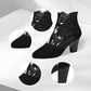 VelvetBloom™ - Chic Lace Ankle Heels