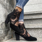 VelvetBloom™ - Chic Lace Ankle Heels