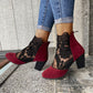 VelvetBloom™ - Chic Lace Ankle Heels